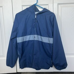 Adidas Water Resistant Jacket Womens Medium Blue Pullover